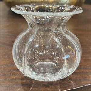 Swedish Anemone Chrystal Vase by Orrefors